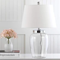 Evan Clear Glass Table Lamp in Glass