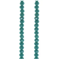 Turquoise Faceted Glass Beads, 6mm by Bead Landing™