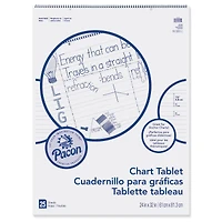 Pacon® White 1-1/2" Ruled Chart Tablet, 24" x 32", 25 Sheets