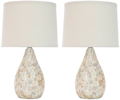 Lauralie Table Lamp Set in Ivory