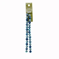 Bead Gallery® Blue Round Painted Glass Beads, 10mm