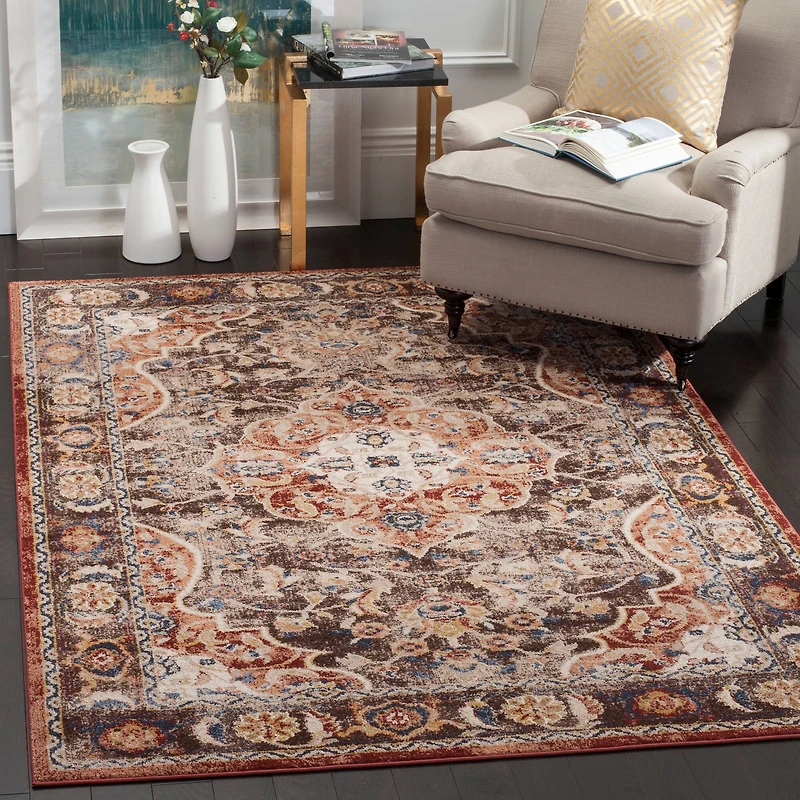 Bijar Floral Medallion 4' X 6' Area Rug
