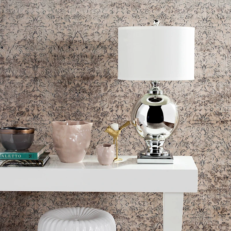 Icott Mercury Glass Lamp in Silver