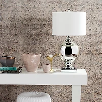 Icott Mercury Glass Lamp in Silver