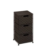 Honey Can Do Double Woven 3 Drawer Storage Cart