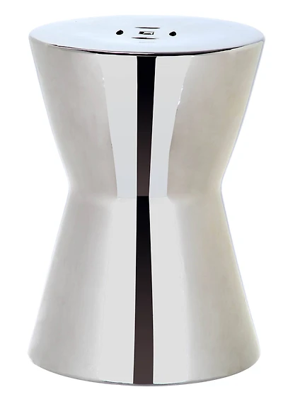 Liana Garden Stool in Silver