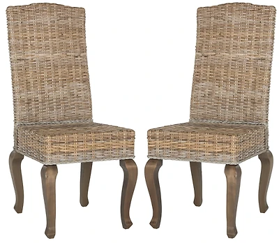 Milos Dining Chair Set of 2 in Grey