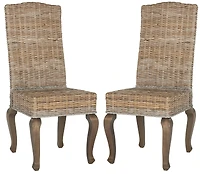 Milos Dining Chair Set of 2 in Grey