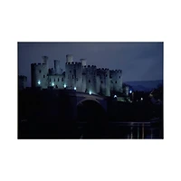 LED Lighted Conwy Castle in Wales Canvas Wall Art