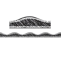 Ashley Productions Black Scribble Chalk Magnetic Borders, 72ft.