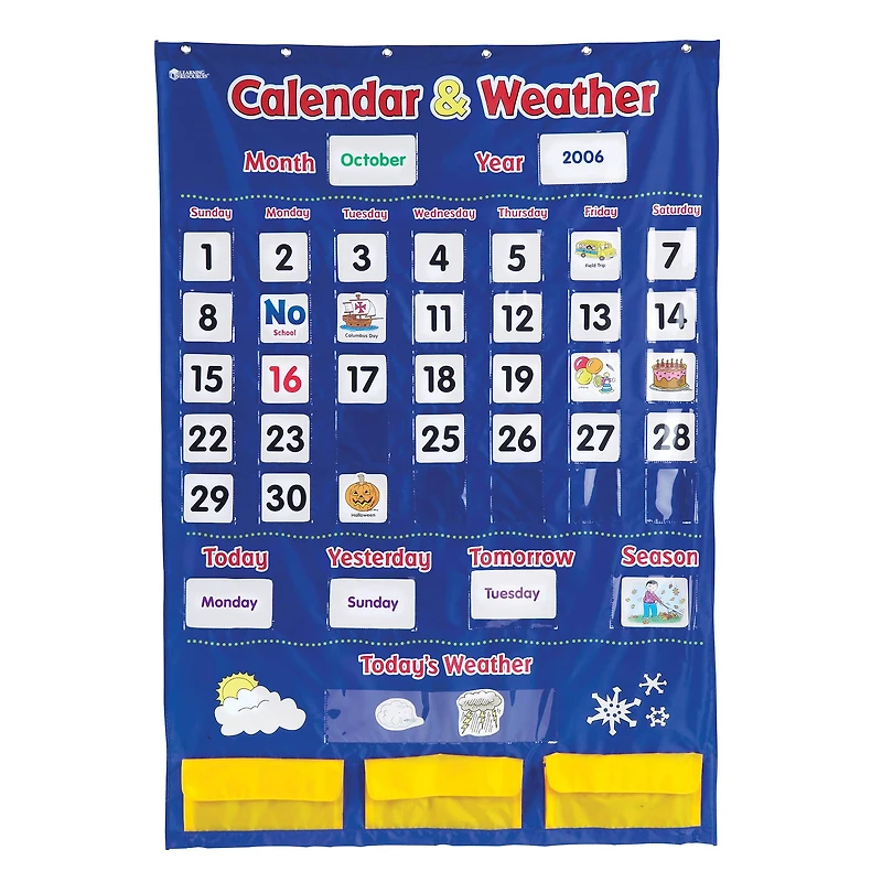 Calendar and Weather Pocket Chart