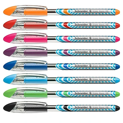 Schneider® Assorted Slider Ballpoint Stick Pen, 8 Pack