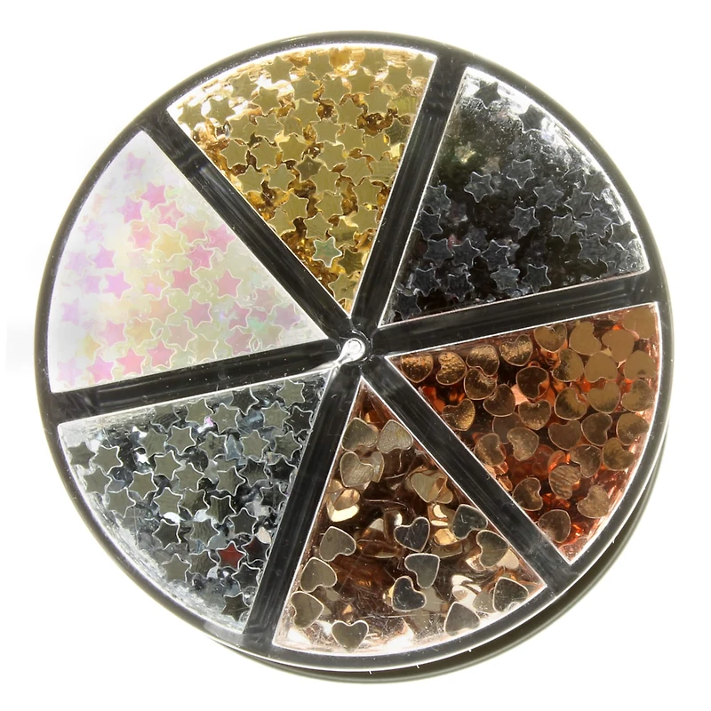 12 Pack: Signature™ Metallic Shapes Glitter Caddy by Recollections™
