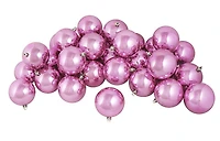 60ct Shiny Bubblegum Pink Shatterproof Ball Ornaments