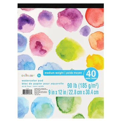 Watercolor Paper Pad by Creatology™, 9" x 12"