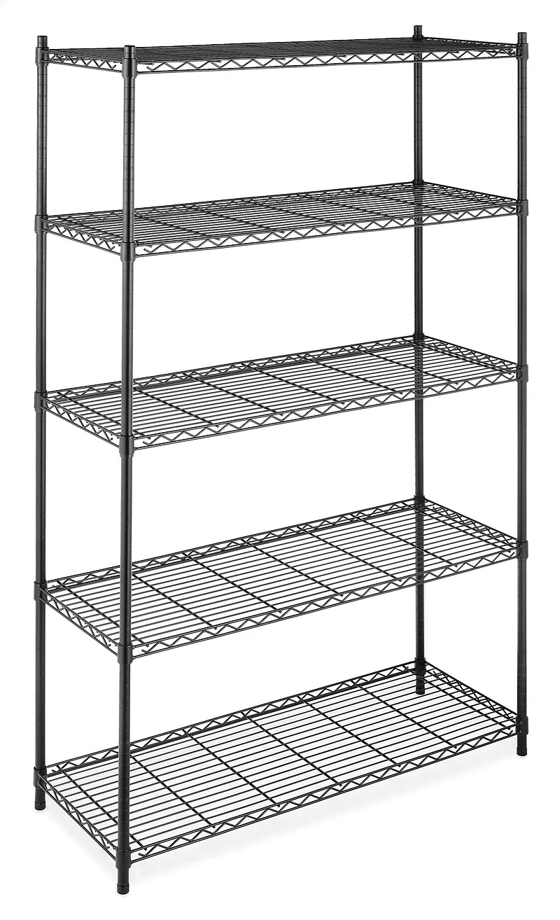 Whitmor Supreme Large 5-Tier Shelving, Black