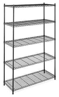 Whitmor Supreme Large 5-Tier Shelving, Black