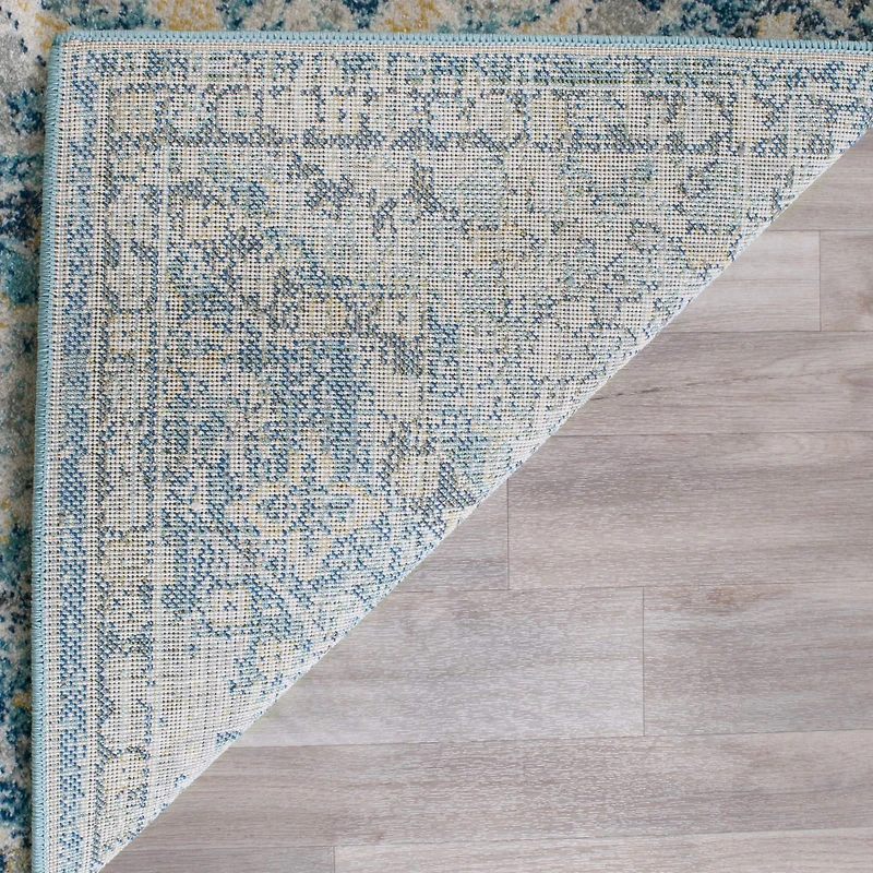 Evoke Double Border Medallion 2'-2" X 9' Area Rug