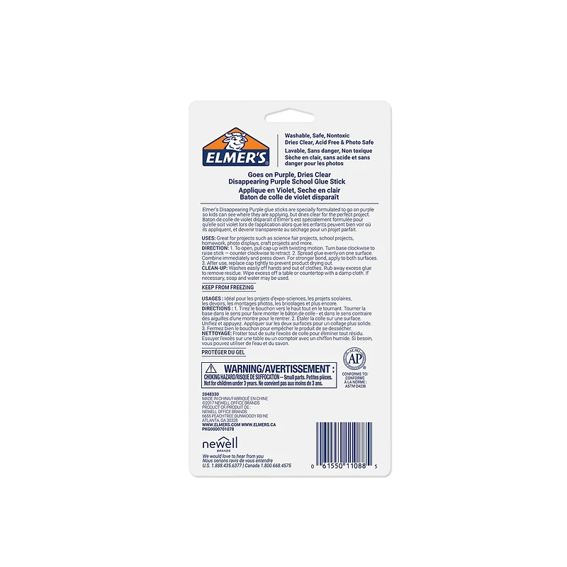 Elmer's® Purple School Glue Sticks, Pack Of 12