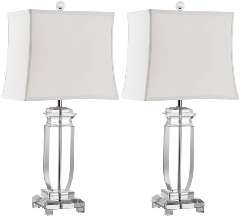 Olympia Crystal Table Lamp Set in Crystal