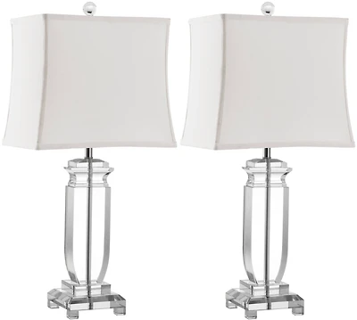 Olympia Crystal Table Lamp Set in Crystal