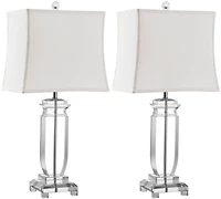 Olympia Crystal Table Lamp Set in Crystal