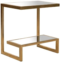 Kennedy Accent Table in Gold & Mirror