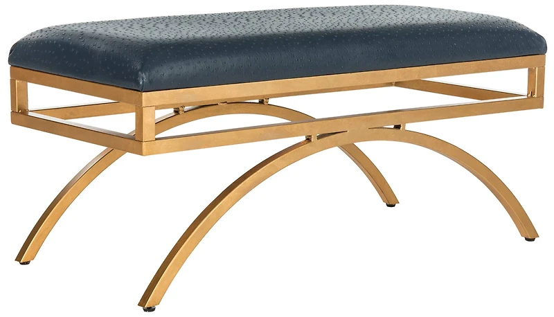 Moon Arc Bench in Navy & Gold
