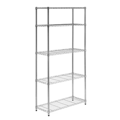 Honey Can Do 5-Tier Chrome Storage Shelves, 200 lbs. Capacity