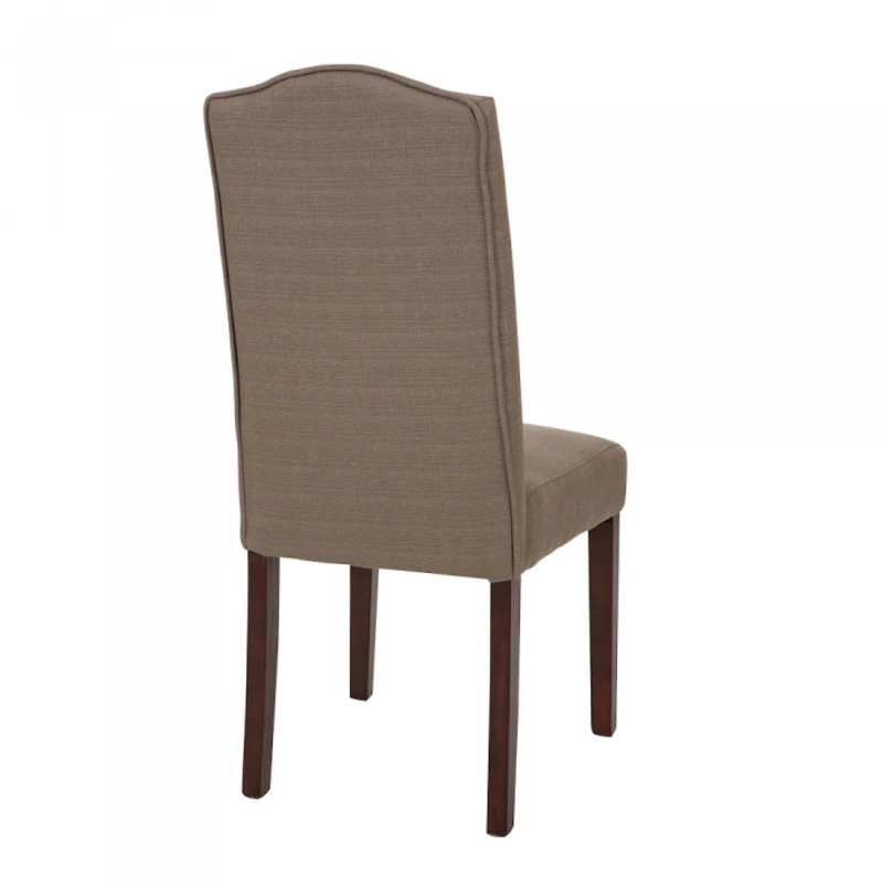 Glitzhome® Tan Upholstered Dining Chairs with Studded Decoration, Set of 2