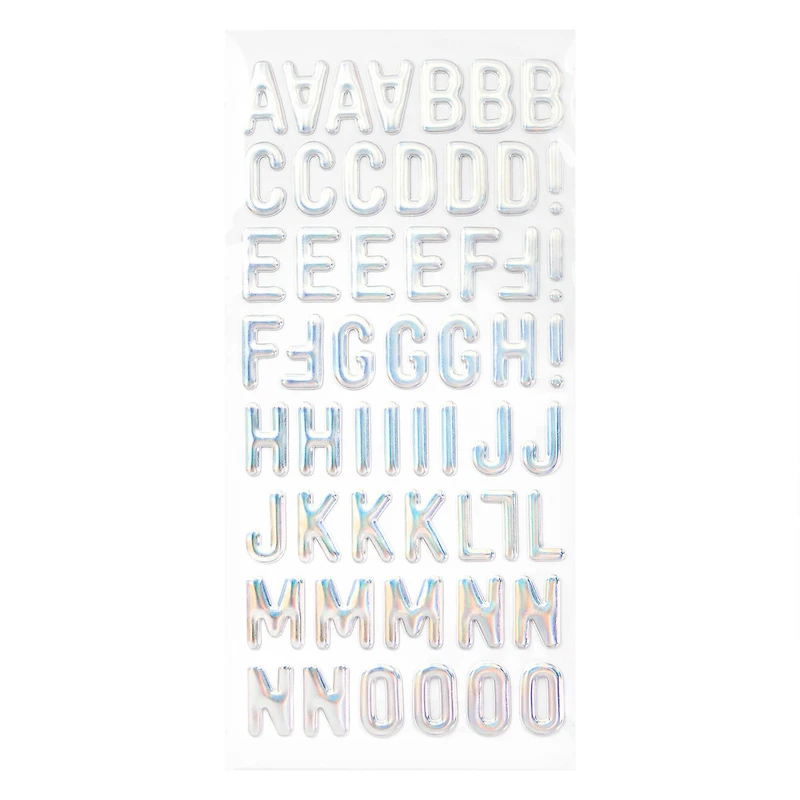 Iridescent Pastel Puffy Alphabet Stickers by Recollections™
