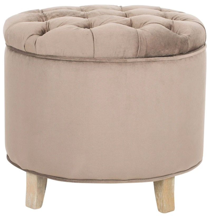 Amiela Tufted Ottoman in Mushroom