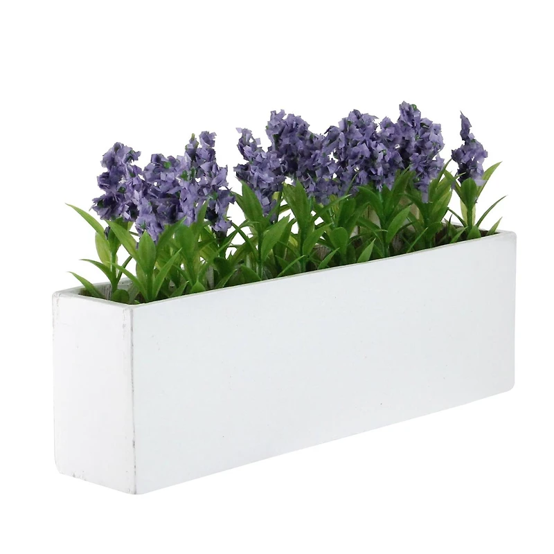 4" Artificial Purple Flowering Lavender Plant Decoration