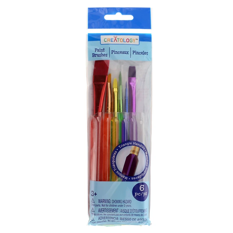 12 Packs: 6 ct. (72 total) Triangle Paint Brushes by Creatology®