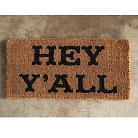 Hello Honey® Hey Y'all Natural Coir Doormat