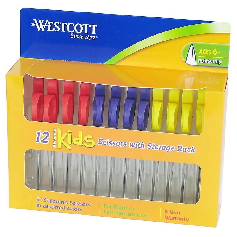 Westcott® 5” Pointed Scissors Classpack, 12 Pack