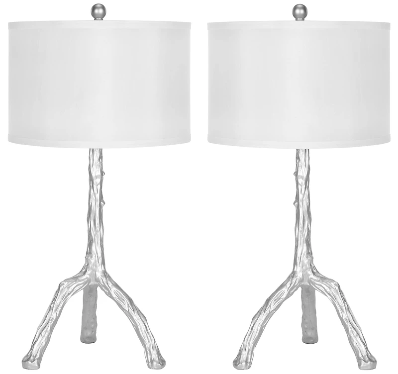 Branch Table Lamp Set in Silver
