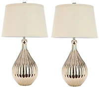 Elli Table Lamp Set in Champagne