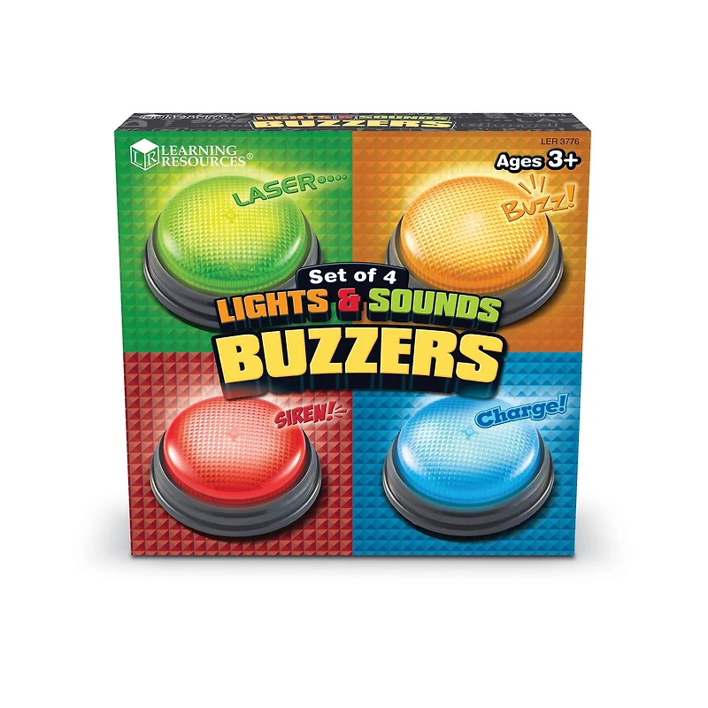 Lights and Sounds Answer Buzzers, Set of 4