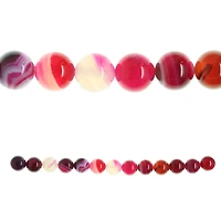 12 Pack: Pink Dyed Agate Round Beads, 12mm by Bead Landing™