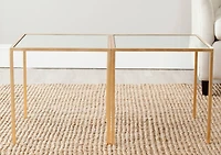 Kiley Accent Table in Gold & Mirror