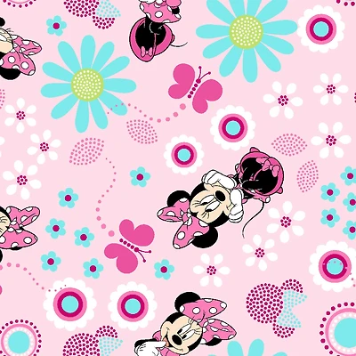 Disney Minnie Minnie Minnie! Pink Cotton Fabric