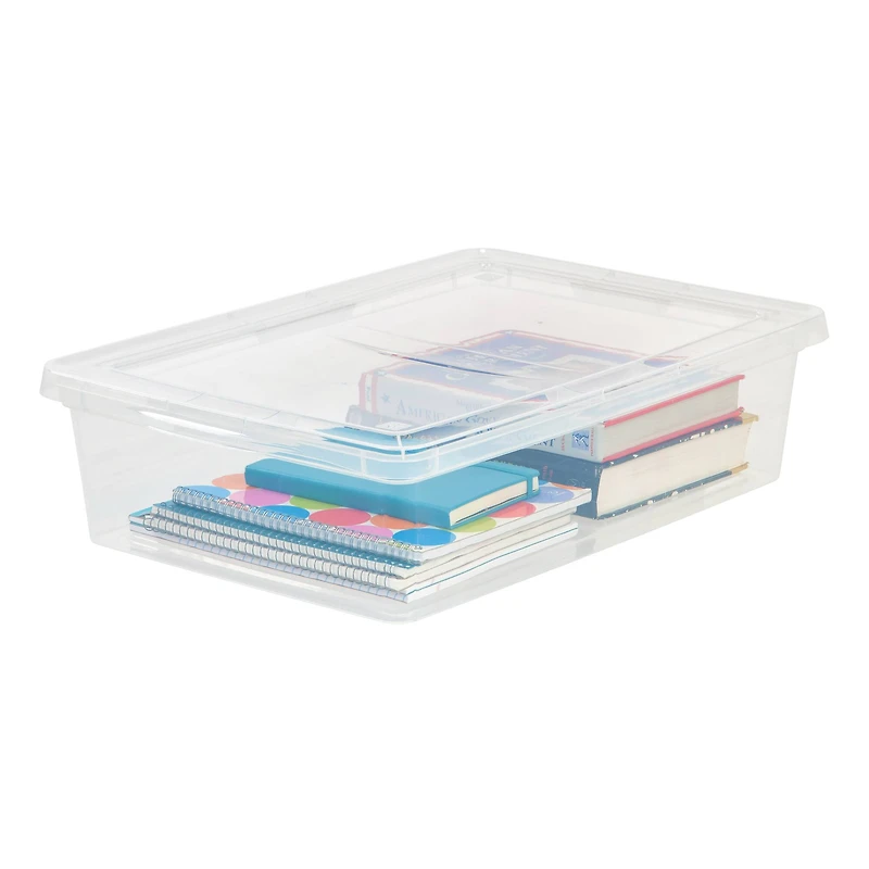 Iris® Clear 28 Qt Storage Box, 10 Pack