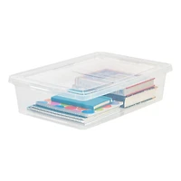 Iris® Clear 28 Qt Storage Box, 10 Pack
