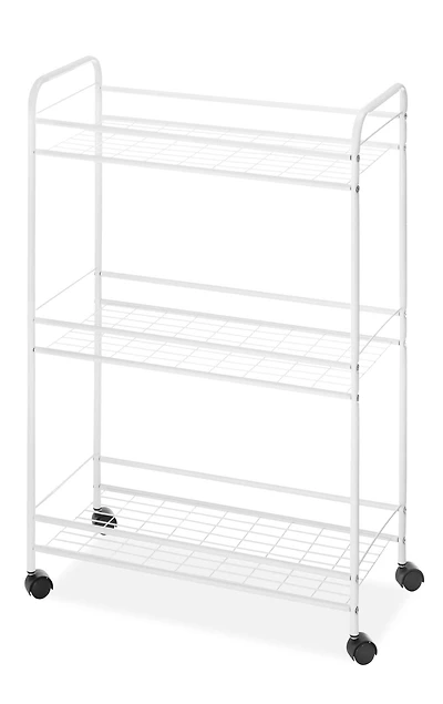 Whitmor Household Cart Slim 3 Tier, White
