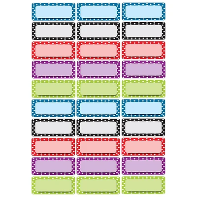 Ashley Productions Magnetic Small Nameplates, Color Dots Pattern (3 Packs)