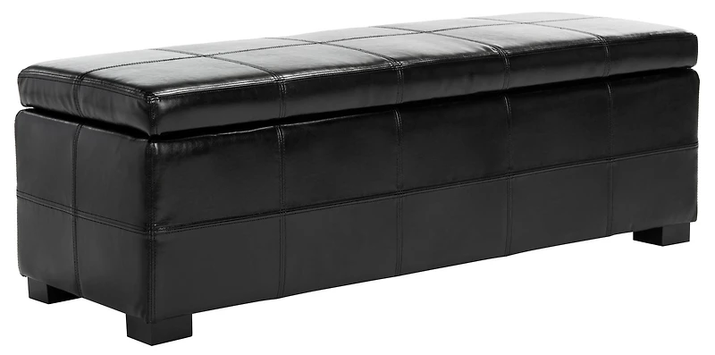 Madison Large Storage Leather Bench in
