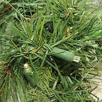 Pre-Lit Cashmere Mixed Pine Artificial Garland, Warm White LED Lights