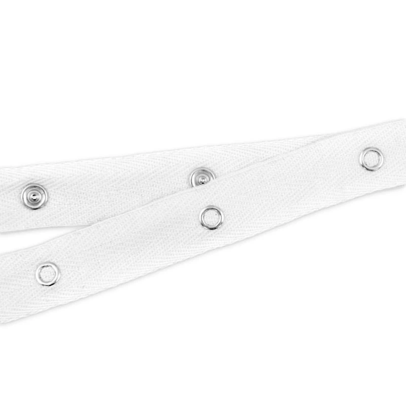 12 Ligne White Small Snap Tape