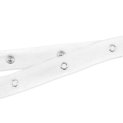 12 Ligne White Small Snap Tape